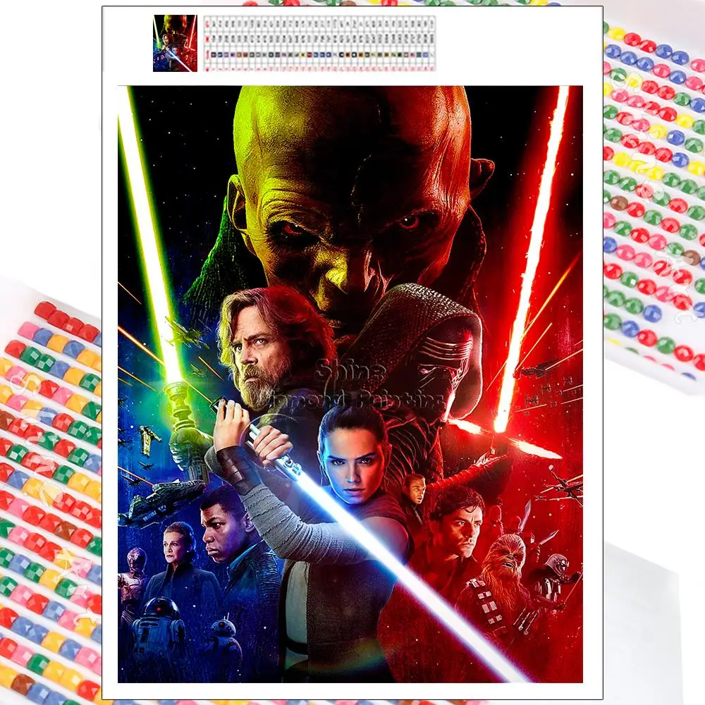 Картина из страз Disney 5D Набор для творчества рыцарь джедая мозаика наклейка на