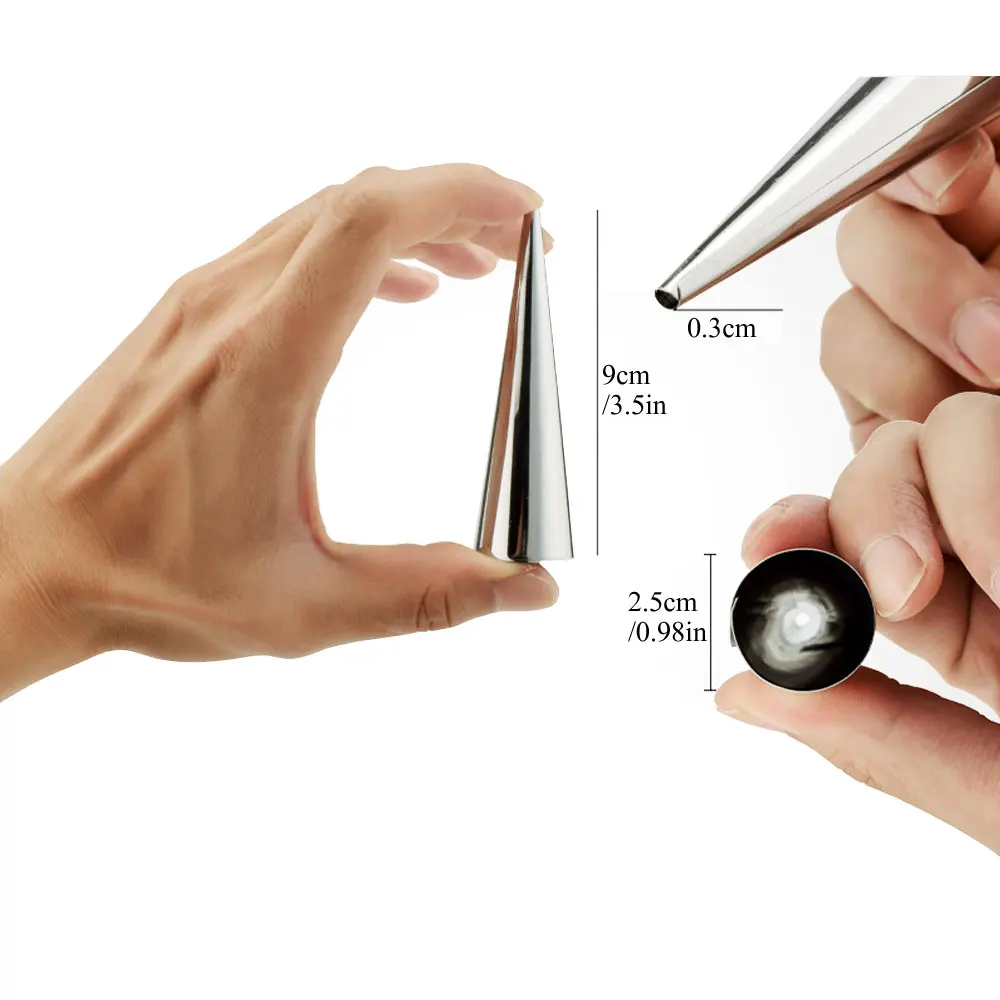 2 шт. нержавеющая сталь антипригарная труба хлеб Датская трубка Кондитерская