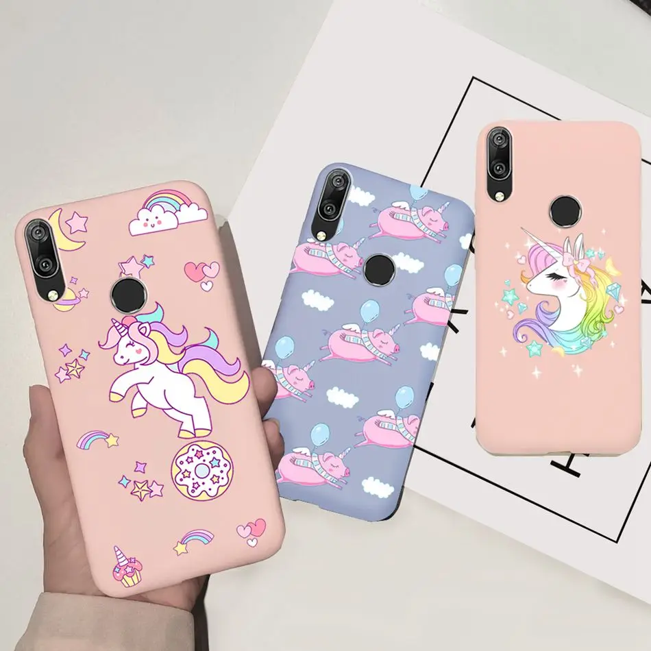 Силиконовый чехол с мультяшным единорогом для Huawei P8 Lite 2017 P9 P10 P20 P30 Pro P40 E Psmart 2019 2021