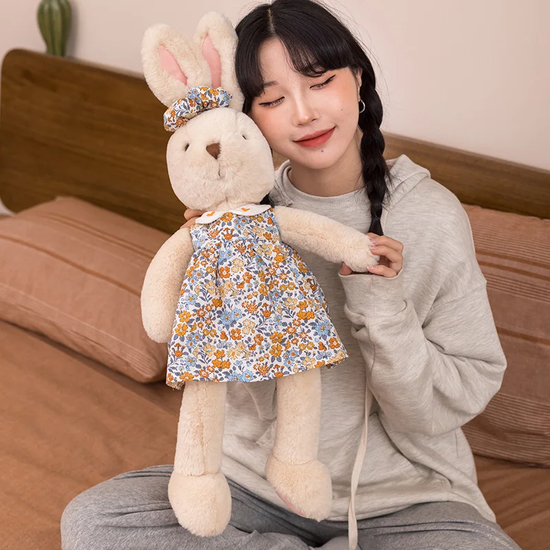 

1pc 60-100cm Kawaii Flower Skirt Rabbit Plush Toys Soft Animals Stuffed Rabbit Dolls Pillow Birthday Appease Gift Toys for Girls