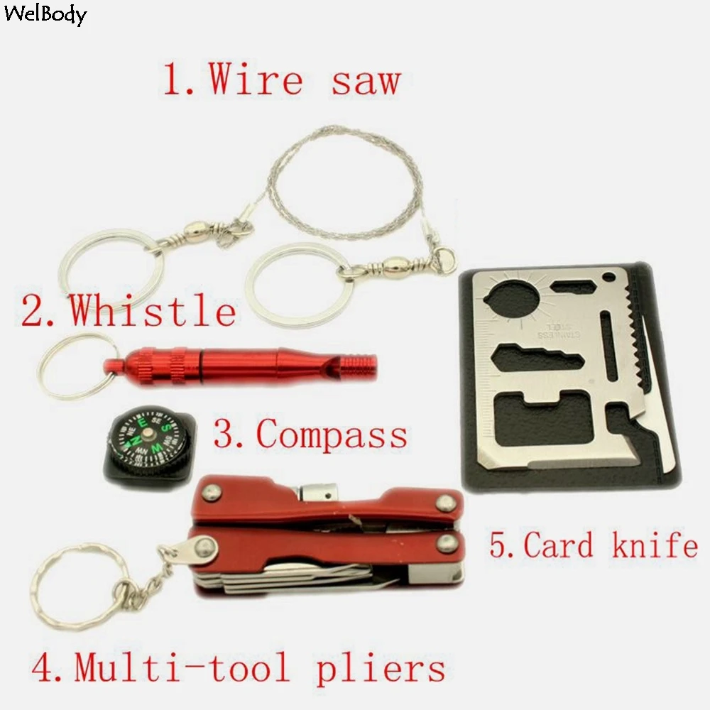 Уличное оборудование Аварийные наборы для выживания коробка самопомощи SOS