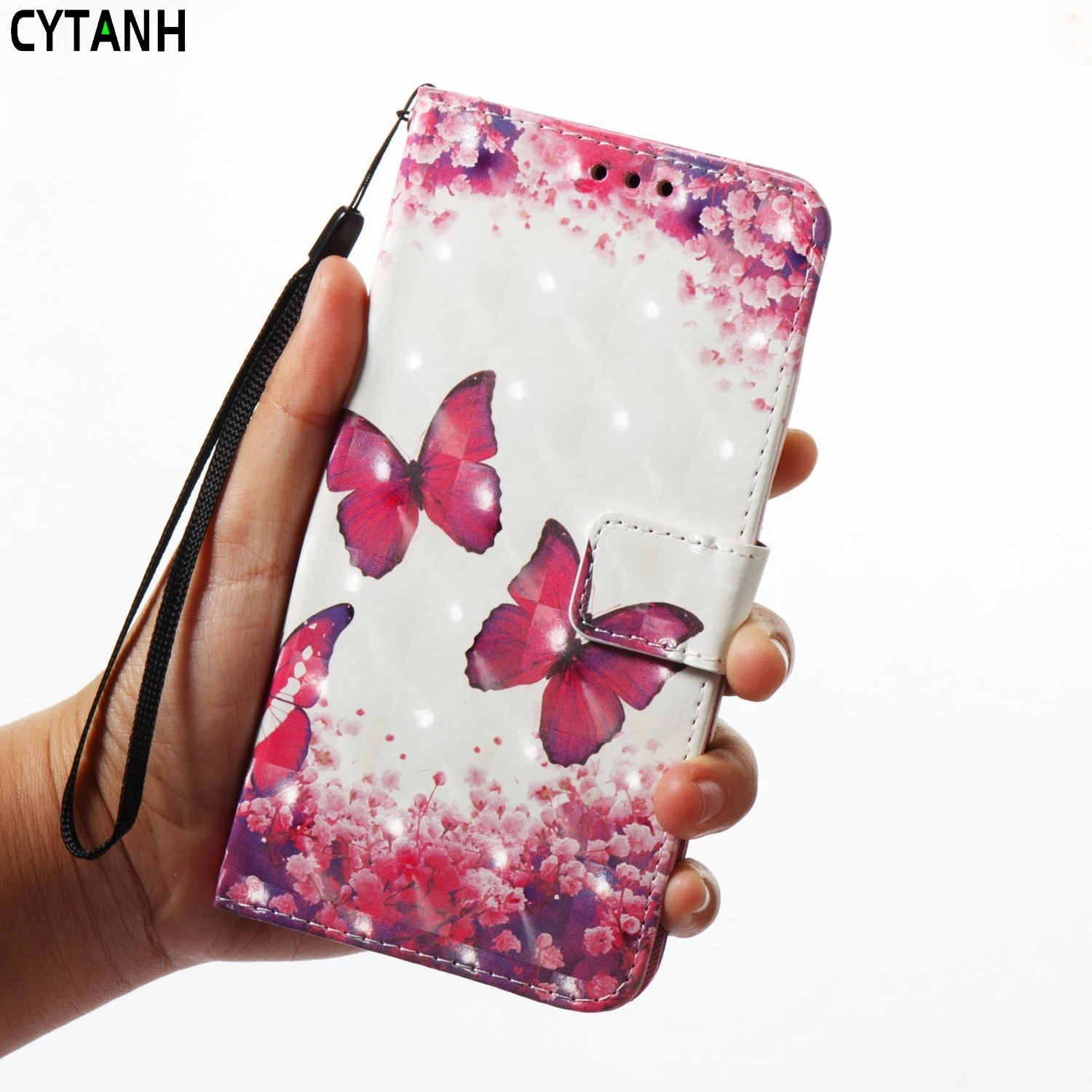 Роскошный флип-чехол для Vivo V5 кожаный чехол с 3D бабочкой магнитной книгой кошелек