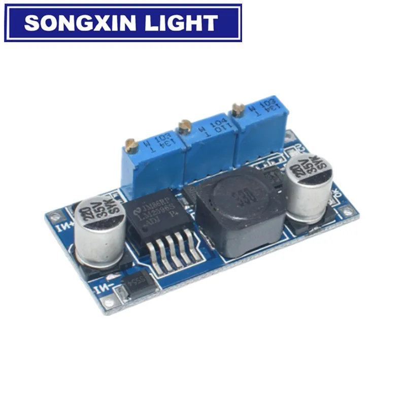 Светодиодный драйвер LM2596 понижающий Регулируемый Модуль источника питания CC/CV 1