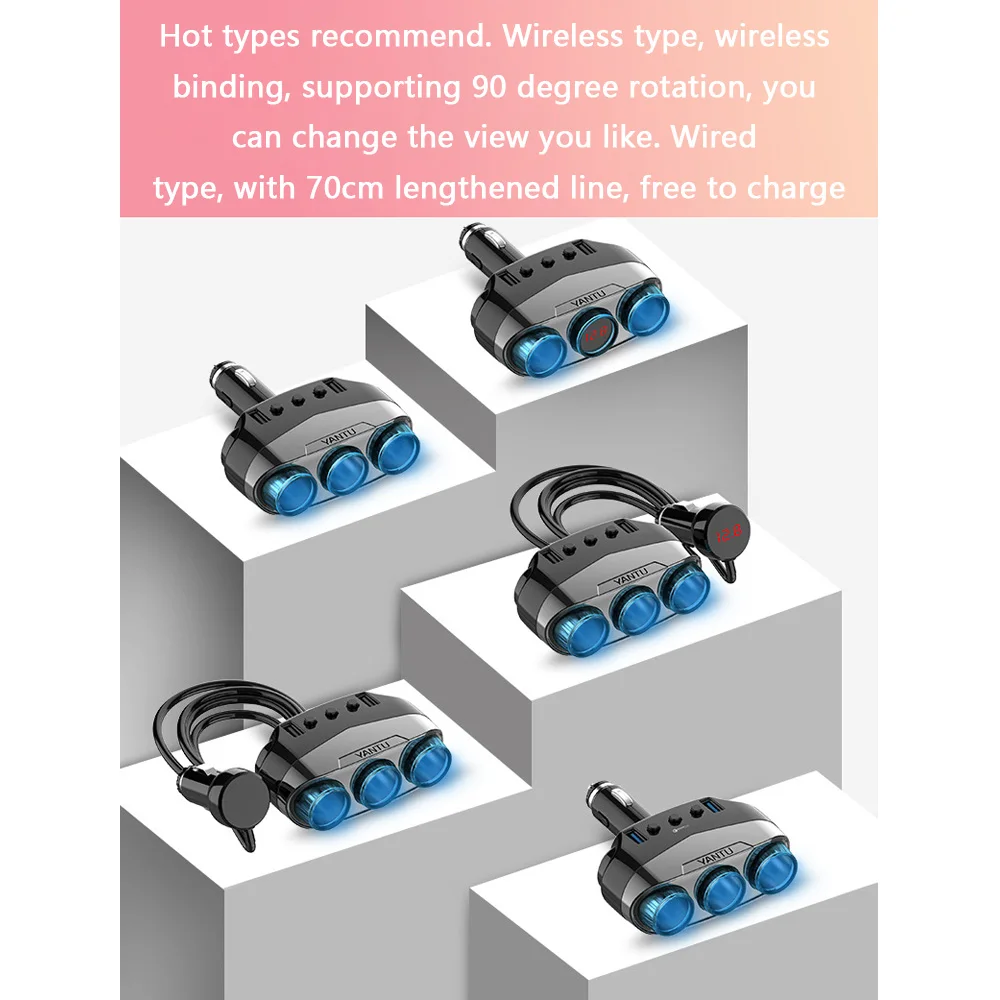 12 V 24 автомобильный прикуриватель Зарядное устройство с двумя портами USB