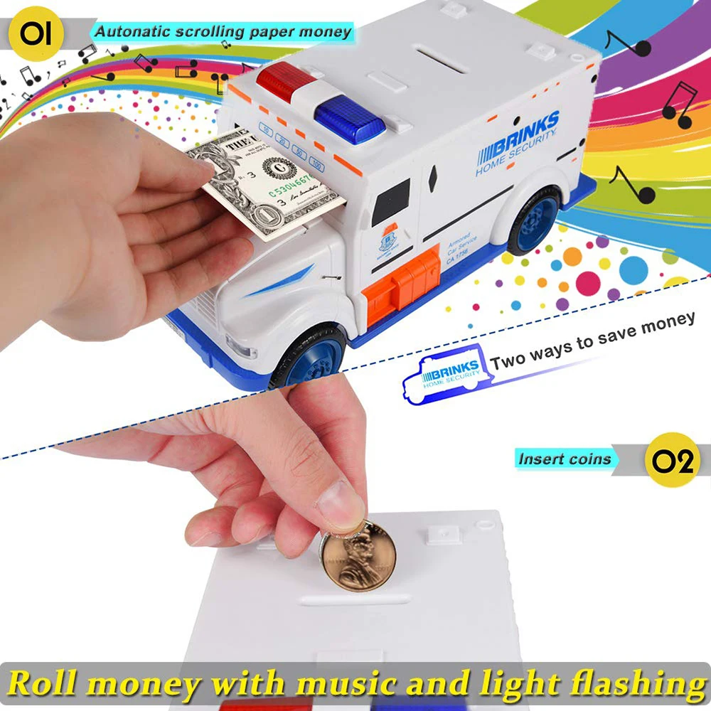 

Toy Money Box Digital Piggy Bank Kids Toy Money Saving Deposit Boxes With Password And Light Educational Toy For Children