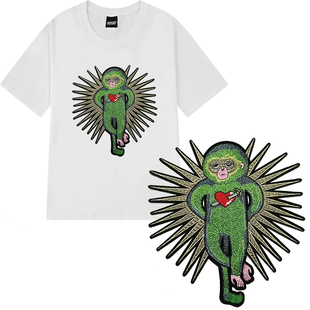 

large embroidery big monkey patches for clothing DO-3156