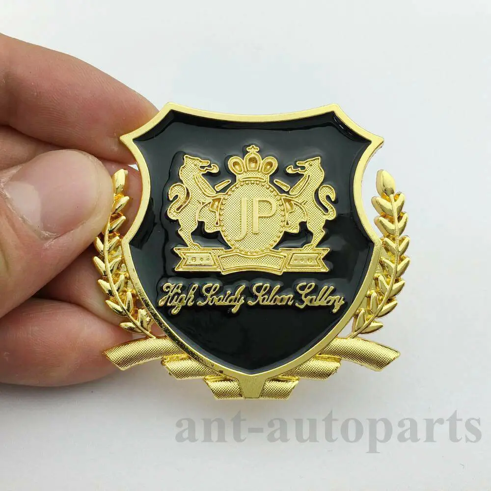 

Золотая металлическая эмблема JP соединительная планка производство, багажник автомобиля переводная Наклейка для окна