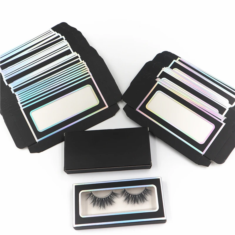 

10/20/30/50100 Pieces Various Color Paper Eyelash Packaging Box Bulk Flase Eyelashes Rectangle Wholesale Lash Box