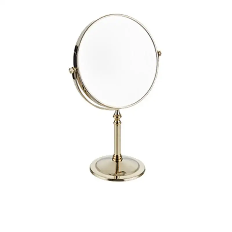 Mirror Vanity Magnifying Side Golden  Table Double Magnification 3X Stand Swivel Home Two Bathroom Shaving Beauty Vintage images - 6