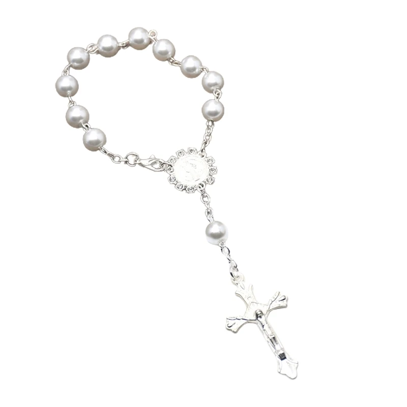 

Цельный модный и изысканный браслет из Розария, бусины с крестом, украшение для дома