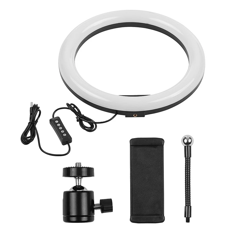 

Led Ring Light Rgb Colorful Dimmable USB Ring Light for Live Video 13 Inches / 33cm with Phone Clip