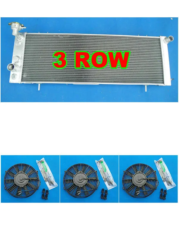 3Row алюминиевый радиатор для JEEP FOR Cherokee XJ 4 0 242 CID L6 1991-2001 &amp 7 &quotFAN * 3 | Автомобили и