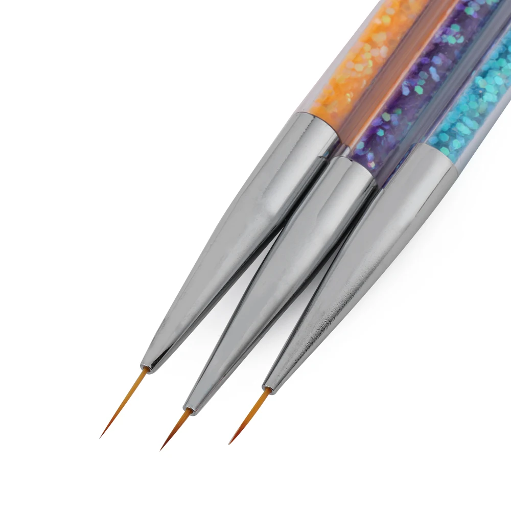 3 шт./компл. кисть для дизайна ногтей резьба по дереву ручка металлическая сделай