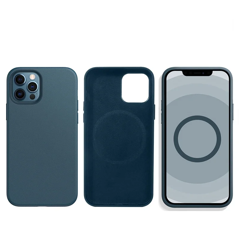 

Магнитный чехол 1:1 из натуральной кожи для iPhone 13 Pro Max Mini с анимацией, Оригинальный чехол для телефона iPhone 12 Pro Max с коробкой