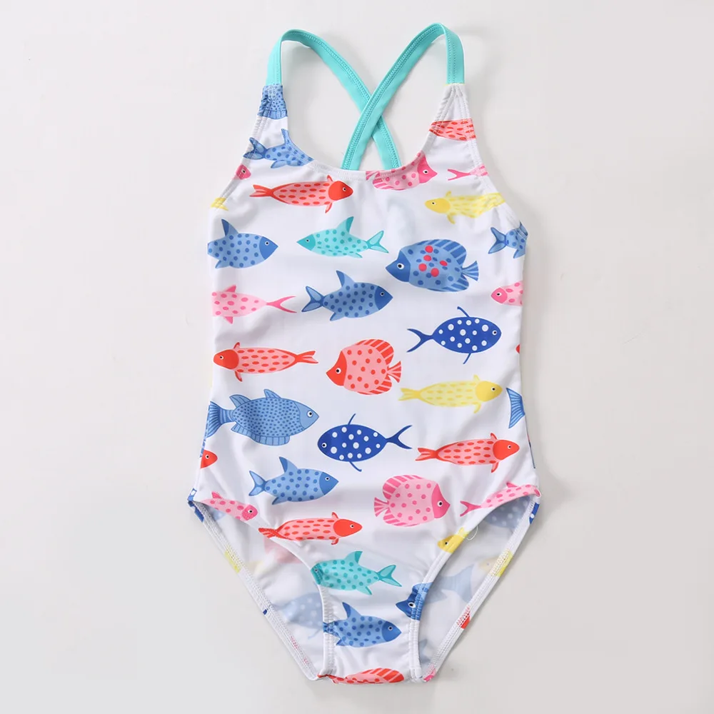 

2021 Summer New Children's Printed Swimsuit Kids New One-piece Swimsuit Beach Beach Bikini