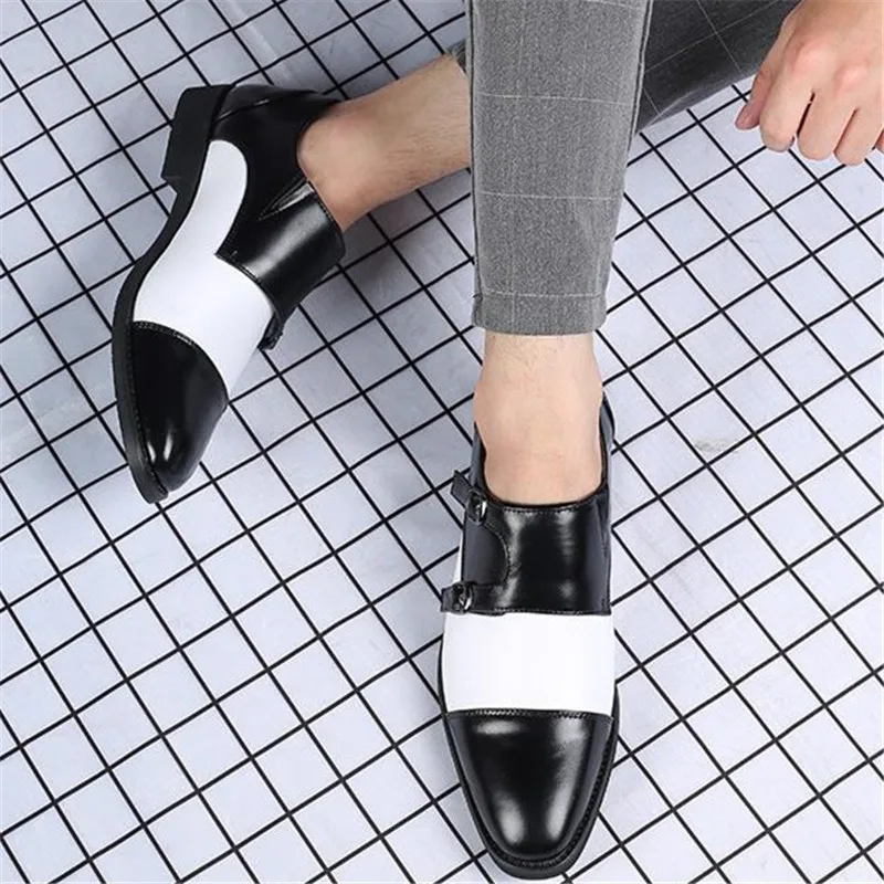 Мужские деловые туфли осенняя Классическая модная обувь из искусственной кожи