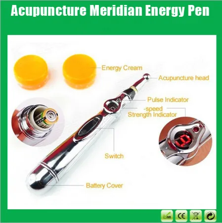 Electronic acupuncture pen Electric meridians Laser Acupuncture machine Magnet Therapy instrument Meridian Energy Pen massager |