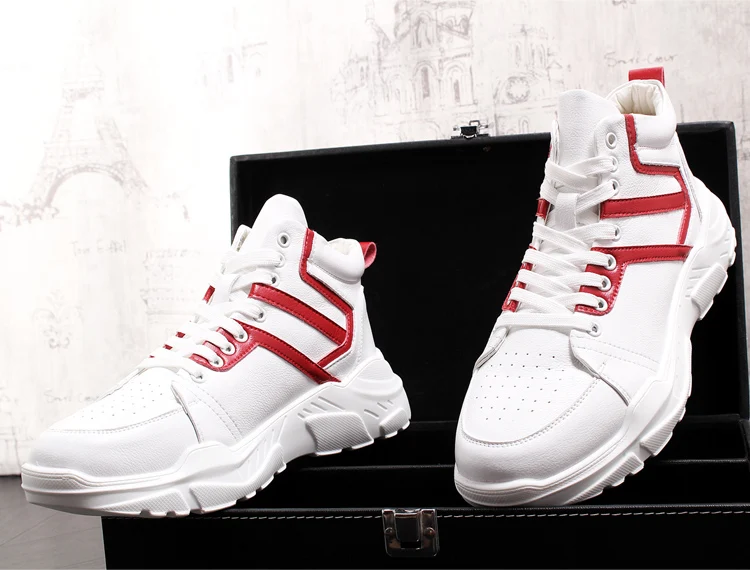 

Hot Selling Younger Mens Fashion Casual Comfort Shoes Breathable Lace British Trending Leisure Shoes Man High Top Zapatos