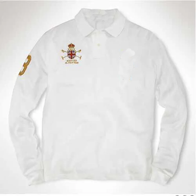 Hombre big pony polo Топ Мужская Повседневная рубашка с длинным рукавом camisa homme