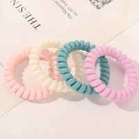 1pc transparent colorful popular 5 5cm hair accessories telephone wire hair rope traceless hair ring for girls headband