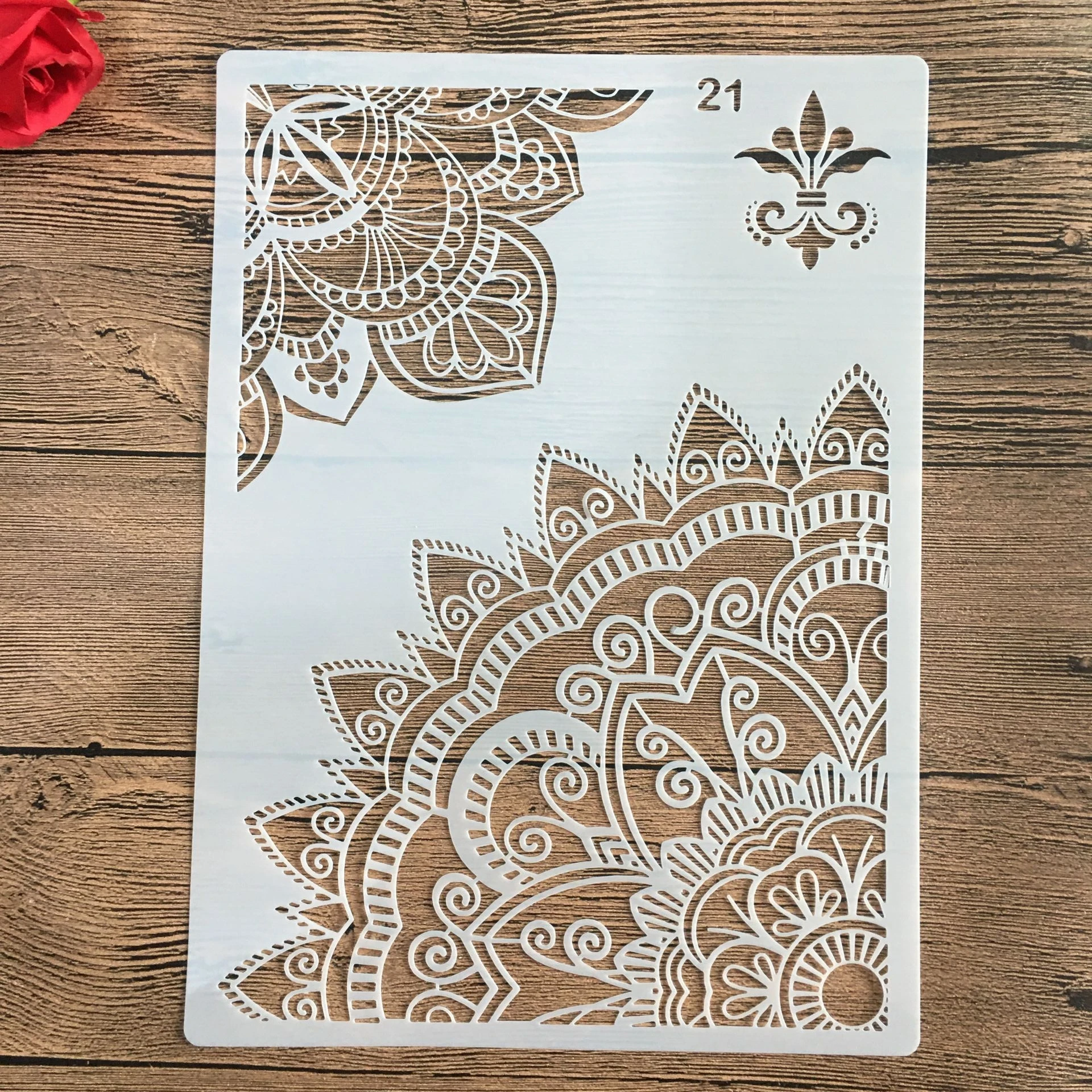 A4 29*21 см Мандала DIY трафареты настенная живопись фотография карта шаблон торт