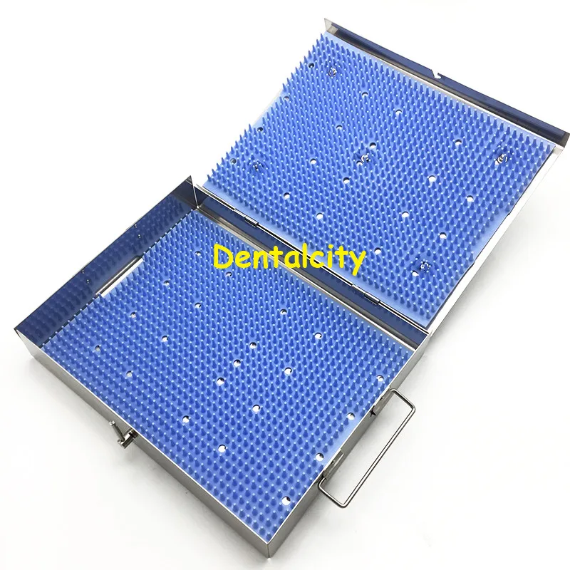 Алюминиевый контейнер для стерилизации с силиконовым ковриком хирургические