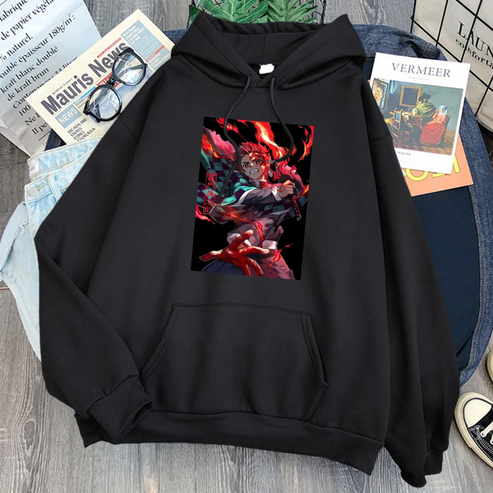 

Demon Slayer kamado nezuko Print Hoodies Woman Loose Anime Vintage Clothes Korean Fashion Harajuku Streetwear Hoodie Winter