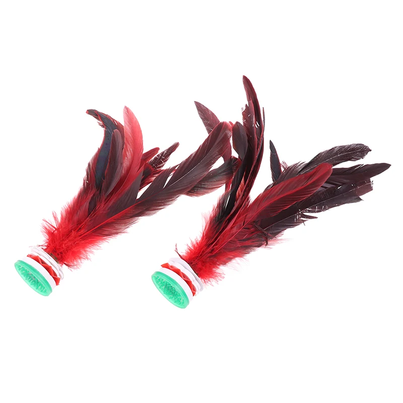 Hot!2pcs Feather Shuttlecock China Jianzi Foot Kick Hand wheel Fancy Goose Fitness entertainment | Спорт и развлечения