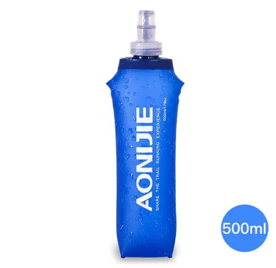 500ml Складная бутылка для воды AONIJIE без BPA, 250 мл, 420 мл, гидратационный водный Пузырь для бега, марафона, велоспорта, походов - Цвет: 500ml