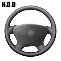 hand stitched black artificial leather car steering wheel cover for mercedes benz w163 m class ml230 270 320 350 430 500 1997