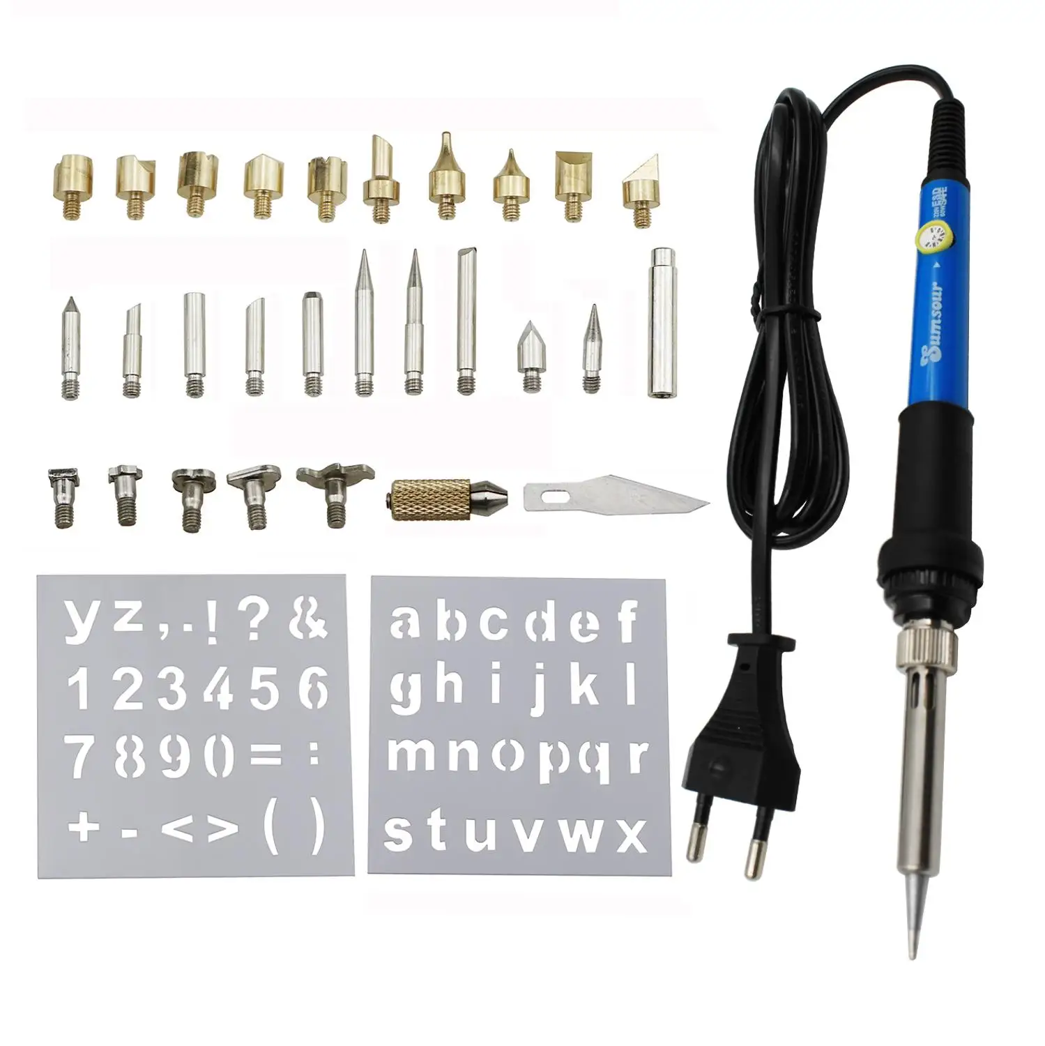 

Wood Burning Carving Pyrography Pen Kit 60W 80W Adjustable Temperature Soldering Iron Welding Wood Embossing Burning Repair Set