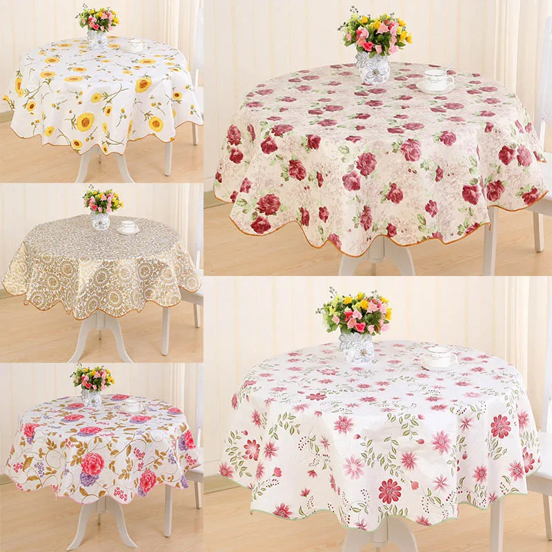 Plastic Tablecloth Print Flower Waterproof Wedding Birthday Party Table Cover PVC Home Kitchen Dining Decoration | Дом и сад
