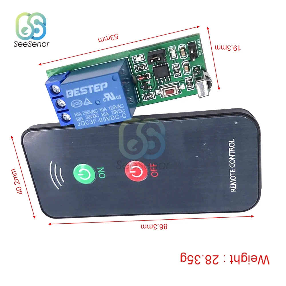 1-канальный инфракрасный релейный приемник управляющий переключатель плата