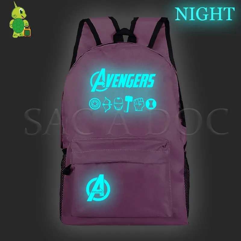 31pink Новинка, рюкзак Mochila, Мстители, женский, мужской, рюкзак, светящийся, для подростков, школьные сумки, Капитан Америка, дорожная сумка для ноутбука - Цвет: 31pink