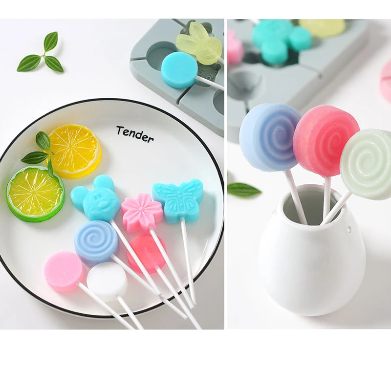 Силиконовой формы для выпечки мультфильм DIY ручной работы Шоколадный леденец