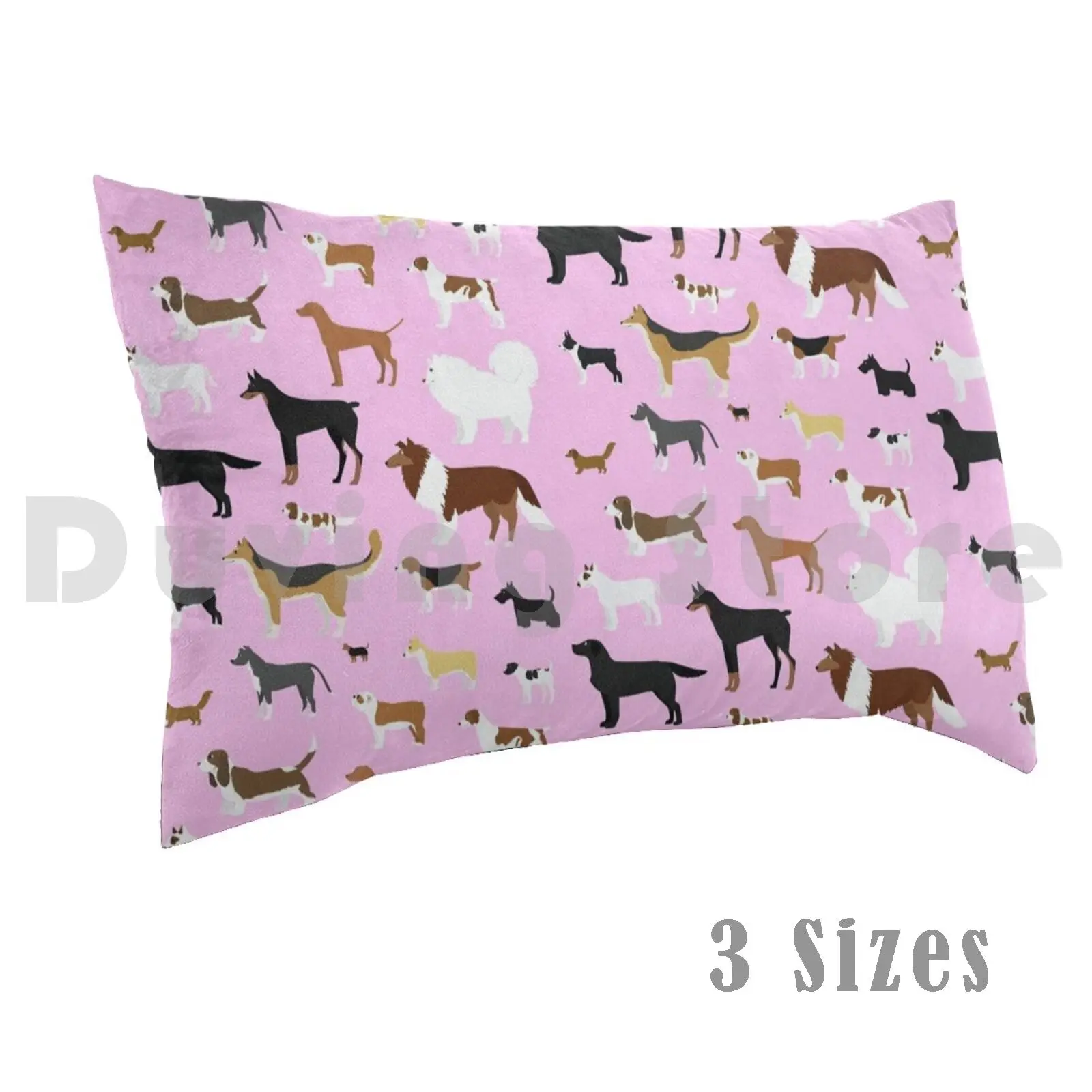 

Dogs For Days ( Pink ) Pillow Case 20x30 inch Dogs Dog Animal Doberman Labrador Retriever Lab Dachshund