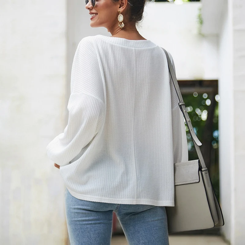 Autumn fashion tops large size women's 5XL 6XL 7XL 8XL 9XL sexy deep V-neck long-sleeved bust 138CM