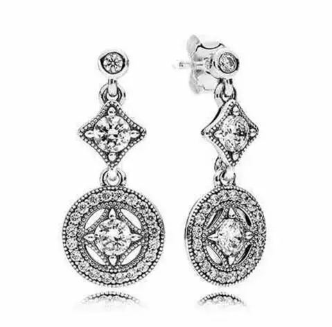 Серьги-подвески женские из серебра 925 пробы с кристаллами | Украшения и