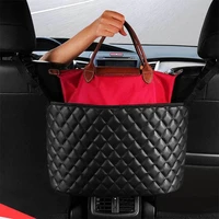 car seat storage handbag holding pocket holder hanging bag between car seats pu leather auto seat crevice storage bag