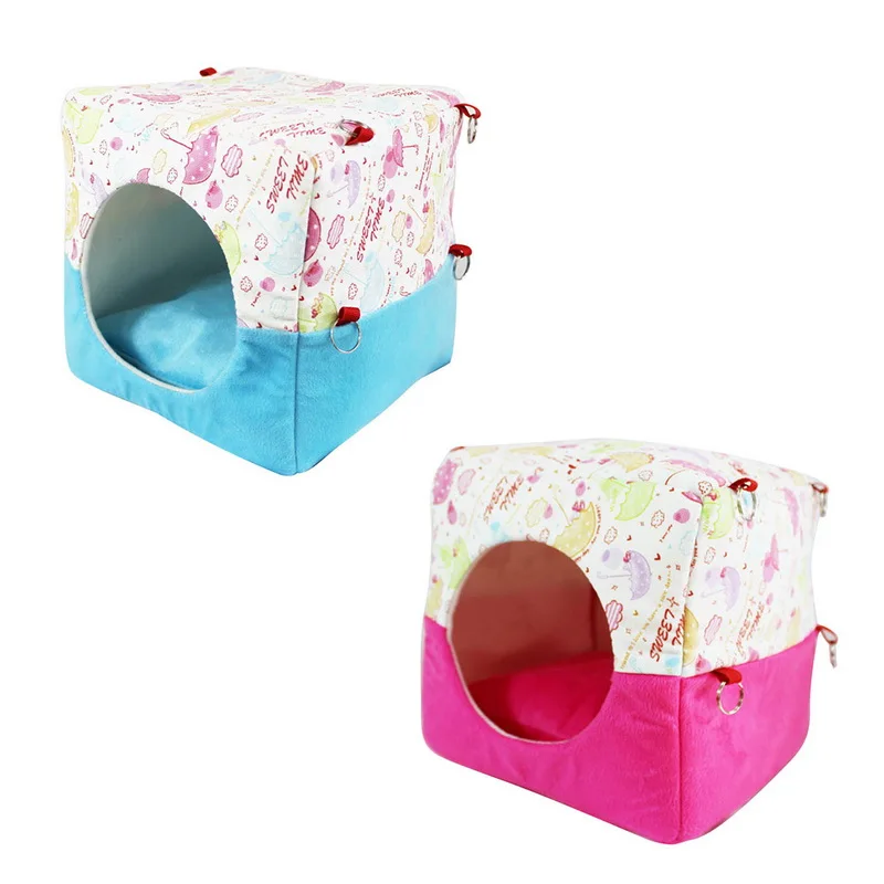 Зимняя теплая морская свинка кролик Ежик живое гнездо плюшевый хлопок гамак для