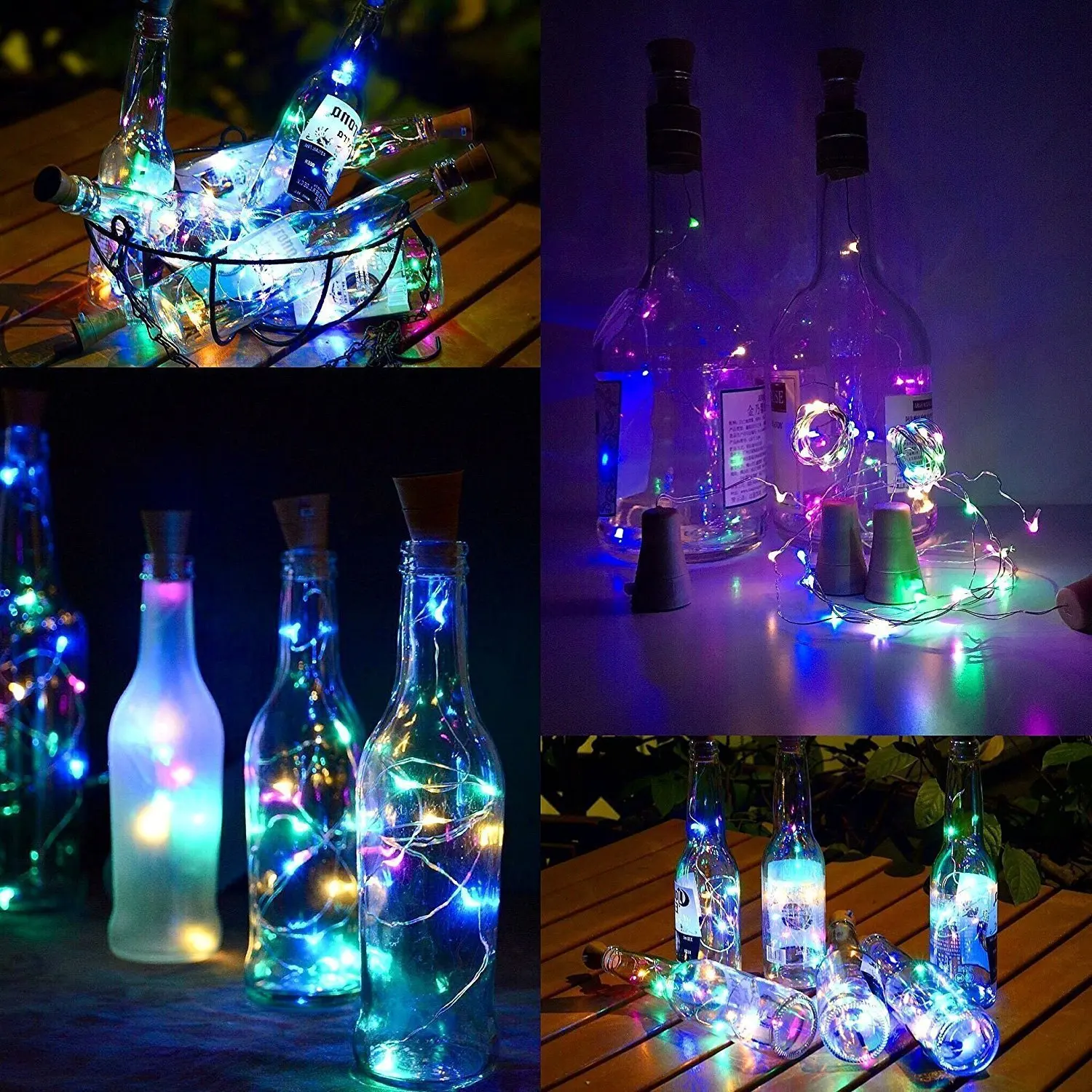 

Wine Bottle Copper Wire Garland Led Lights Fairy Lights Outdoor Garland Lights Party Christmas Decoration Adornos De Navidad