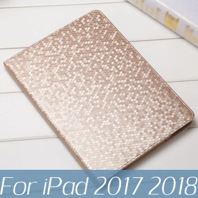 Для iPad 10,2 чехол 7th поколения планшет в виде ракушки для iPad mini iPad 9,7 5th 6th Air 1 2 iPad mini 5 4, 2, 3, ремешок из искусственной кожи Smart Cover - Цвет: gold for iPad 2017