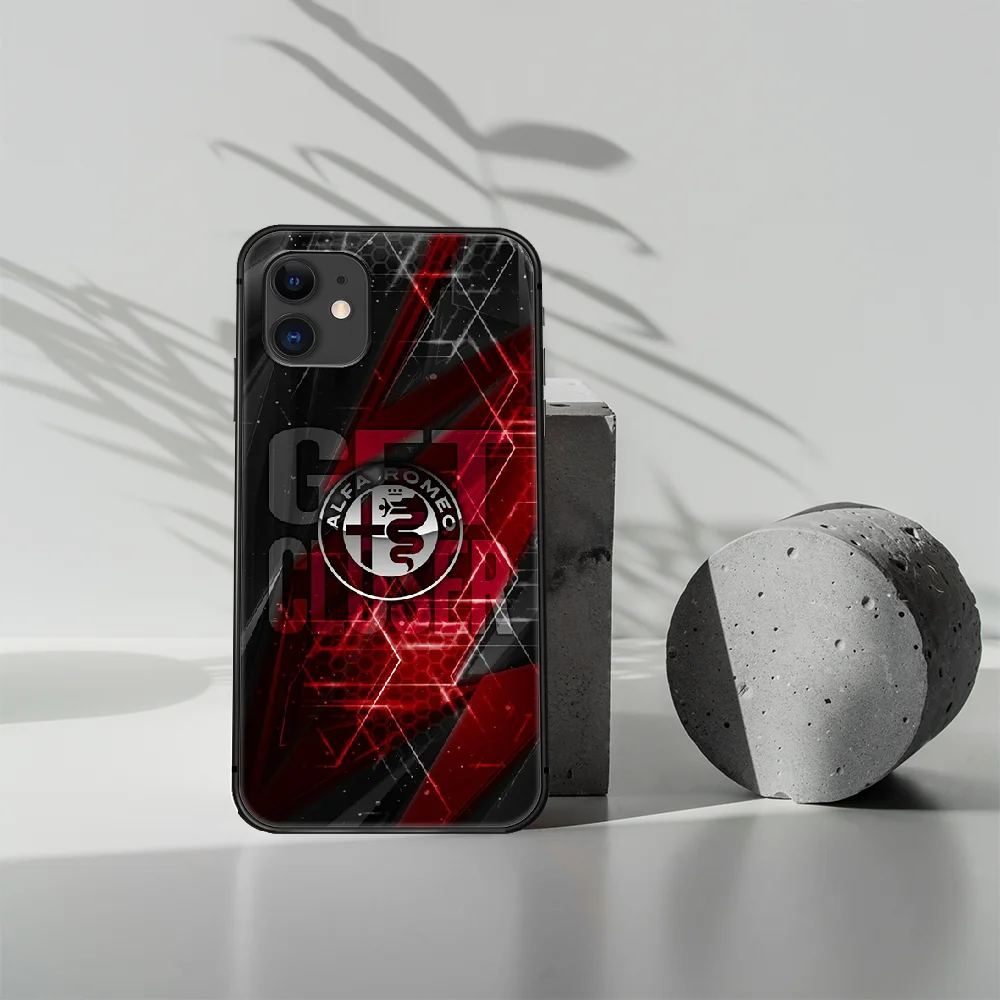 

Alfa Romeo car logo Phone Case Cover Hull For iphone 5 5s se 2020 6 6s 7 8 12 mini plus X XS XR 11 PRO MAX black Waterproof
