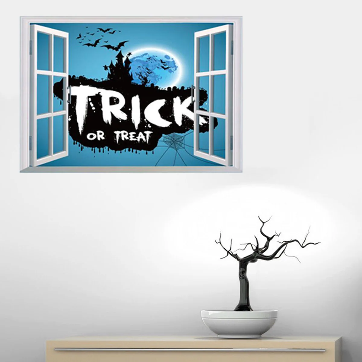 3D Наклейка на стену Хэллоуин наклейка с изображением замка или фокусов