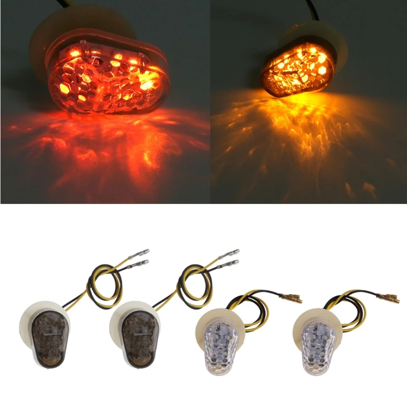 

Black Amber Motorcycle 12V Flush Mini LED Turn Signal Lights for Yamaha YZF R1 R6 R6 SFZ1S FAZER Auto Supplies