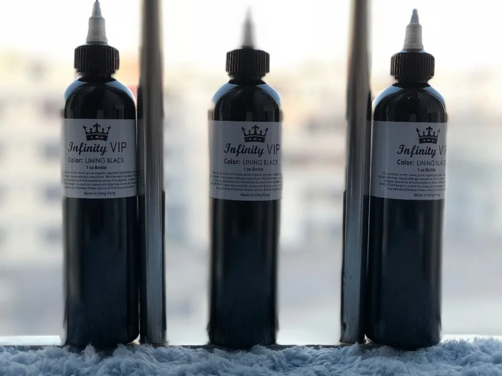 3 шт постоянных Tattoo чернила для татуировки Племенной лайнер оттеняющий пигмент