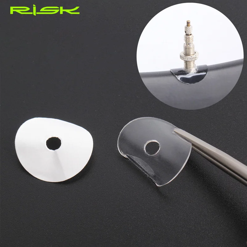 

20pcs RISK Bike French Presta Valve Sticker Rim Protection Gas Air Nozzle Glue Pad Tube Tire Gasket MTB Road Bike Accessory