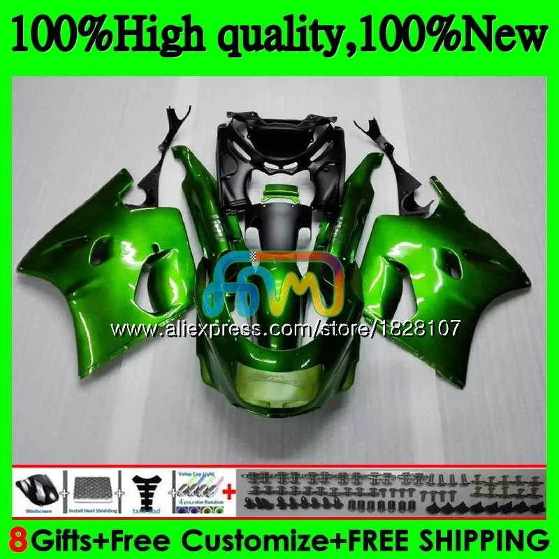 

ZX-11 For KAWASAKI ZX11 ZX-11R Gloss green ZZR 1100 ZX 11R 8BS.5 ZZR1100 ZX11R 93 94 95 96 97 1993 1994 1995 1996 1997 Fairing