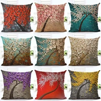 flower tree pattern decorative 4545 cushions pillowcase polyester cushion cover throw pillow sofa decoration pillowcover