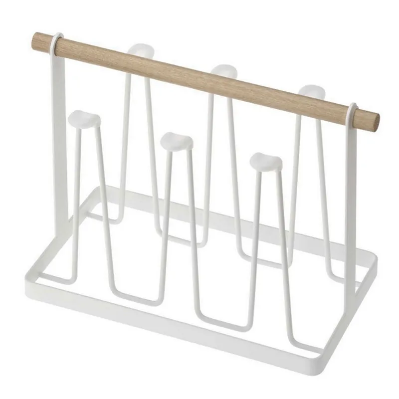 

Wrought iron drain cup holder household portable drain cup holder with tray living room kitchen drinking cup storage